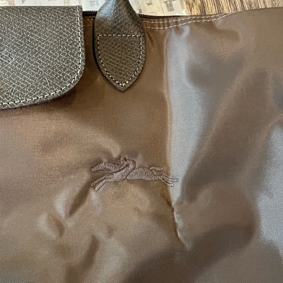 Longchamp Le Pliage Green Medium Tote in color Terra - Picture 5 of 9